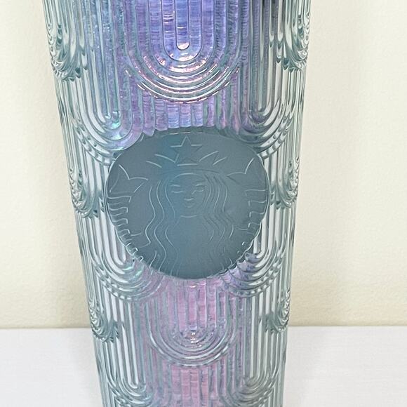 Starbucks Spring Iridescent Mermaid Scales Grid Tumbler – 24oz Venti – 2022 - Picture 2 of 7
